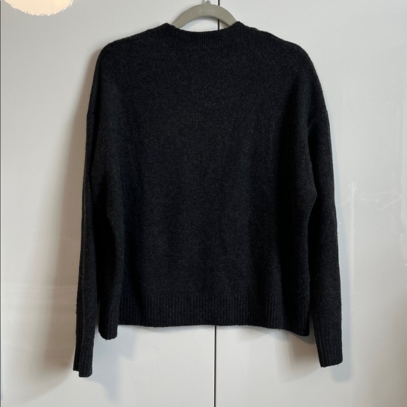 Mango Charcoal Grey Oversized Crewneck Wool Blend Sweater, Size M - Picture 7 of 11
